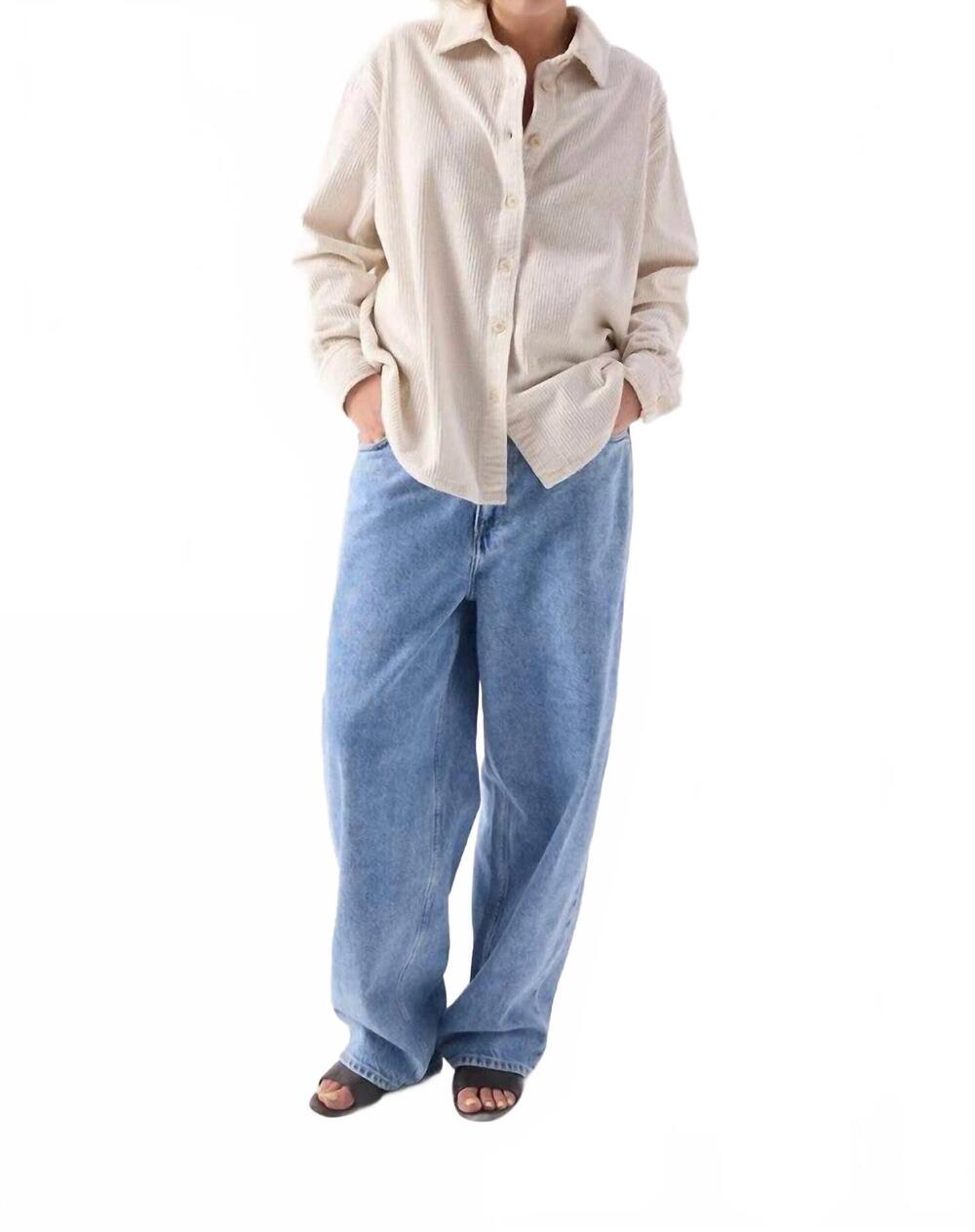 NEW AMERICAN VINTAGE padow long-sleeved shirt in ecru vintage